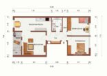 Helle 3-Zimmer-Wohnung im 4.OG mit Balkon und Aufzug, KA-Rüppurr Nähe Battstraße - 3-ZW, Grundriss