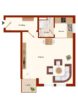 Vermietetes 1-Zimmer-Apartment mit Balkon und TG-Platz in attraktiver Lage von KA-Oberreut - 1-ETW, Grundriss